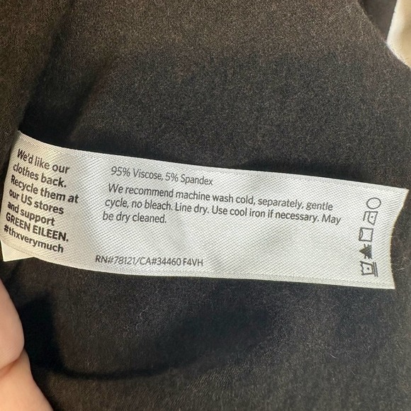 Eileen Fisher Midi Dress Women’s sz. XS TP Brown Viscose Blend Long Sleeve‎ - Picture 8 of 9